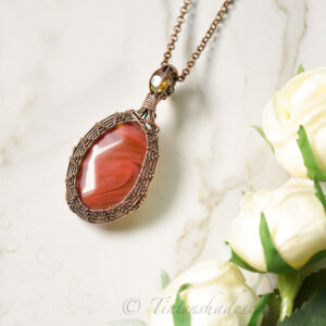 Cherry Quartz With Swaroski