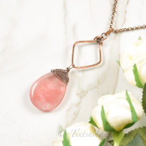 Cherry Quartz Teardrop