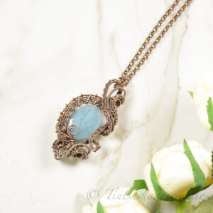 Blue Jade with beads