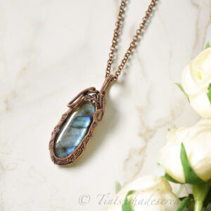 Blue Labradorite Wire Weave