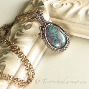 Ruby Zoisite Wire Weave