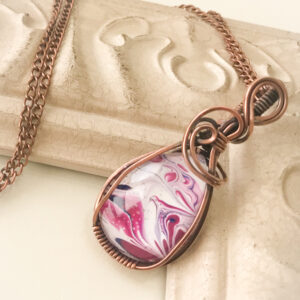 Pink swirl hand painted