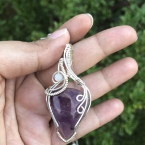 Amethyst Wire Wrapped Necklace