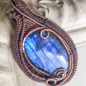 Blue Labradorite Swirls Heady Necklace