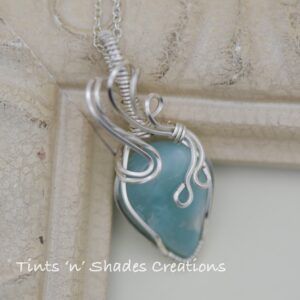 Blue Teardrop Larimar Necklace