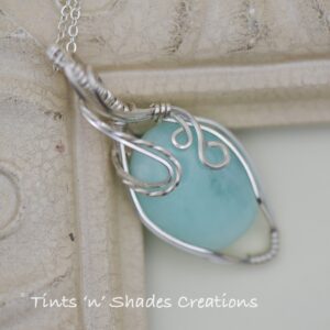 Blue Oval Larimar Necklace