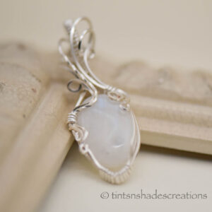 Blue Oval Moonstone Necklace
