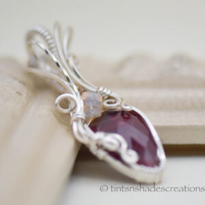 Red Ruby With Opal Necklace