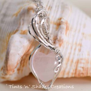 Pink Heart Rose Quartz Necklace