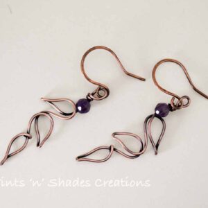 Amethyst Chic Vines Earrings