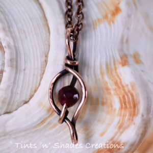 Red Jade leaf Pendant Petite