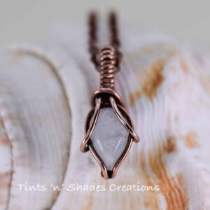 Teardrop  Chic “Tulip” Moonstone Necklace- Petite