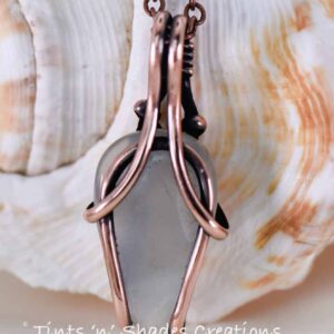 Teardrop  Chic “Tulip” White Moonstone Necklace